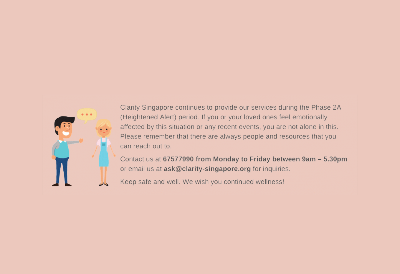 Clarity Singapore Continues to Provide Our Services During the Phase 2A
